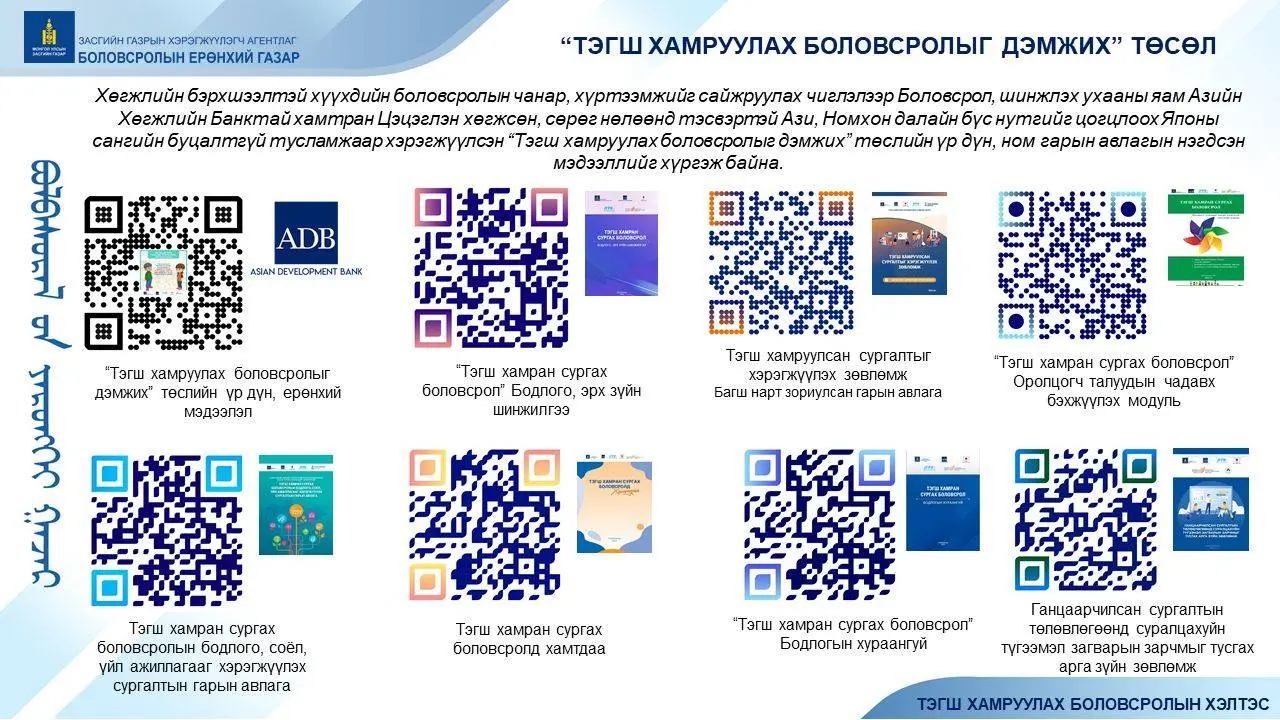 "Тэгш хамруулах боловсролыг дэмжих нь" төсөл хөтөлбөр