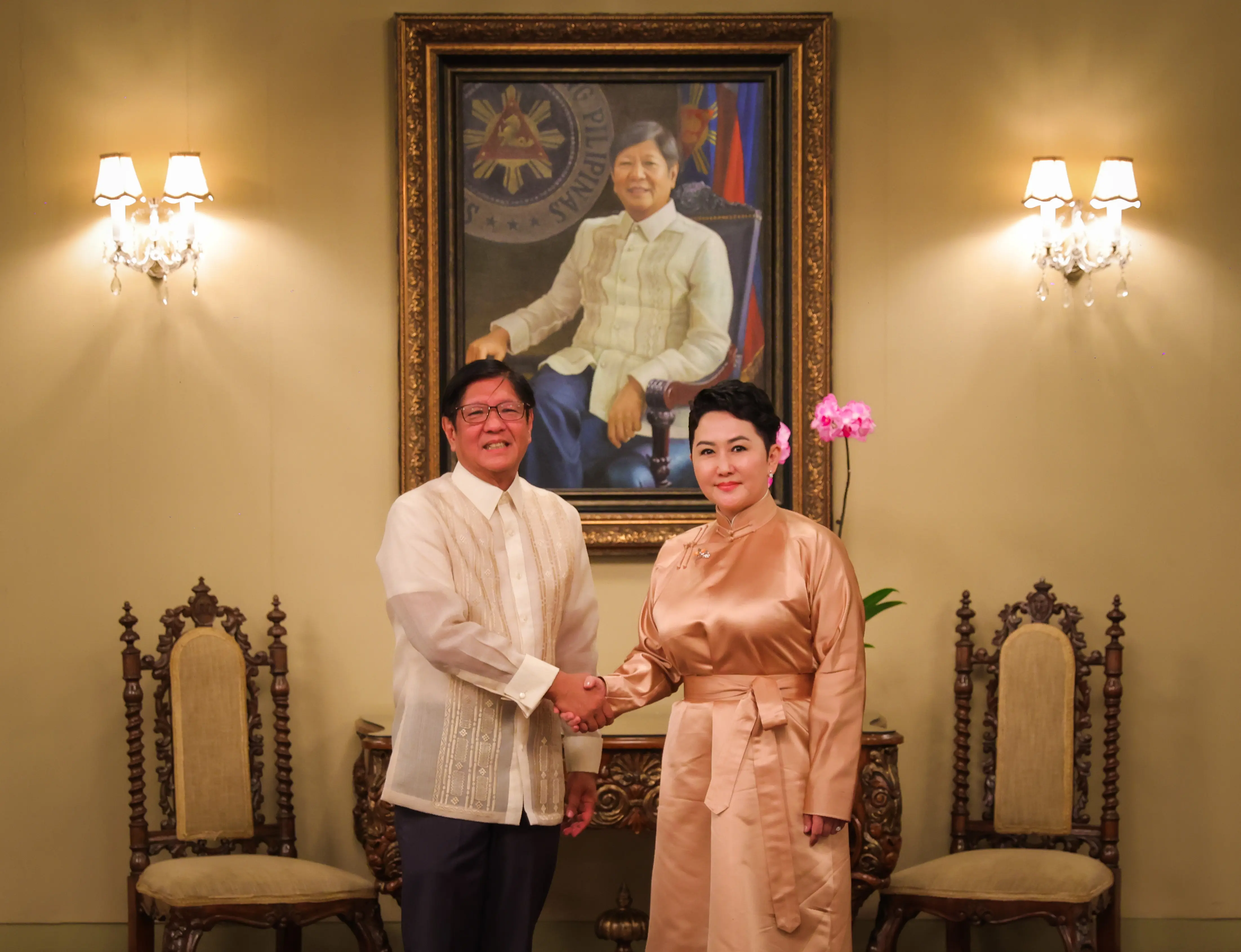 H.E. Ms. B. Battsetseg, Minister for Foreign Affairs of Mongolia, Paid a Courtesy Call on H.E. Mr. Ferdinand R. Marcos Jr.President of the Republic of the Philippines