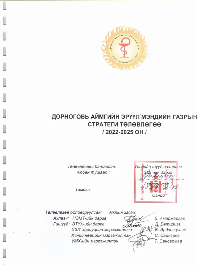 Үйл ажиллагааны стратегийн зорилго, зорилт
